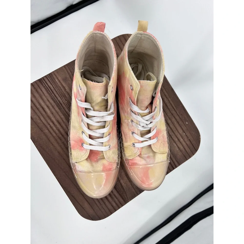 Vintage Havana Rewind Tie Dye Multi Pink Yellow High Top Sneakers Womens 9.5